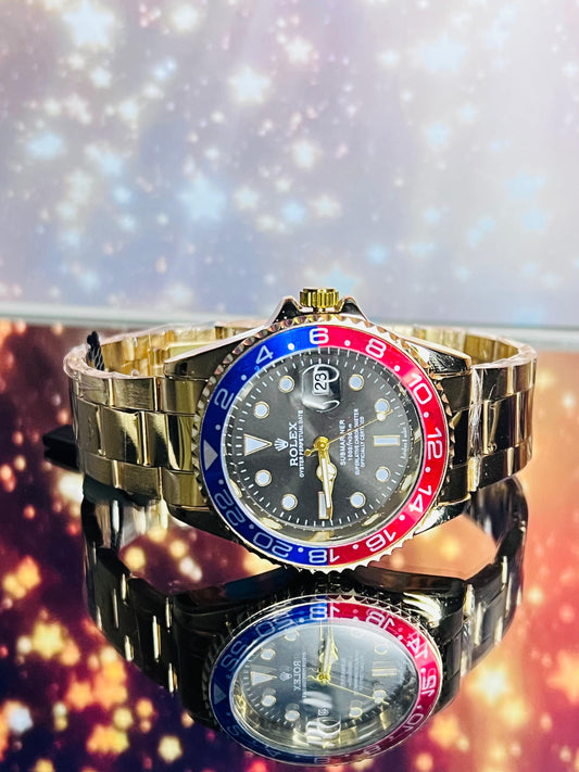 Rolex Golden Chain Watch Pepsi Dail With Date