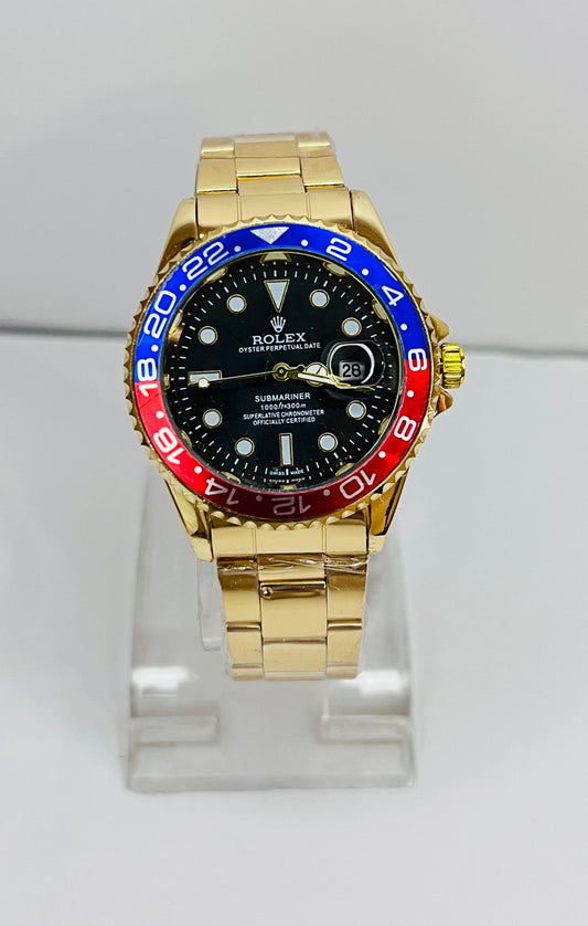 Rolex Golden Chain Watch Pepsi Dail With Date