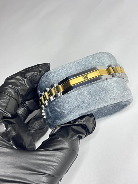 Rolex Silver Gold Bracelet